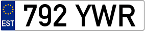 Trailer License Plate